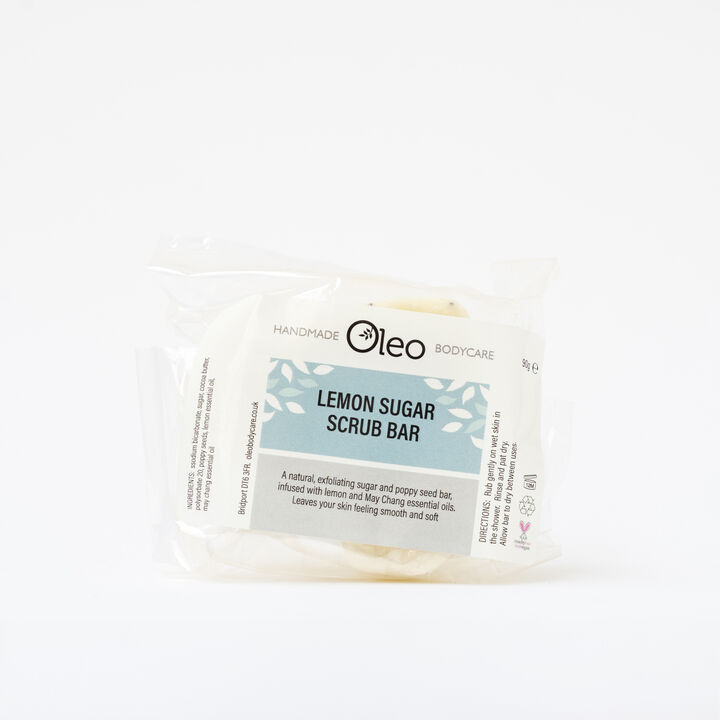 Lemon Sugar Scrub 90g in packaging